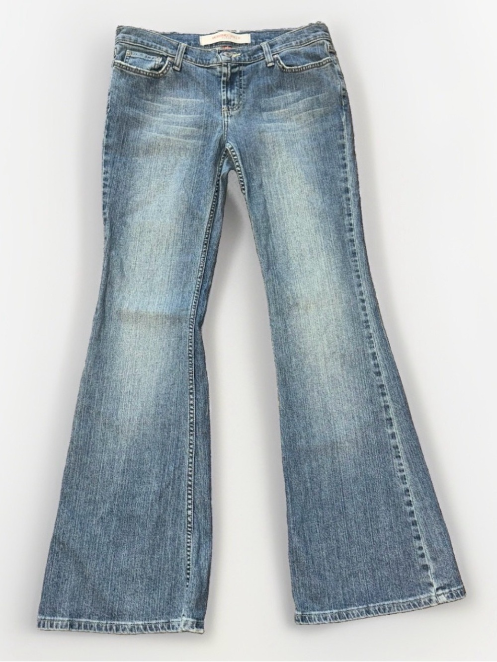 VTG Y2K Mossimo Low Rise Flare Jeans Womens Size 9 Medium Wash Denim Flared